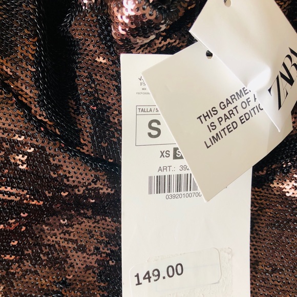 NWT ZARA SEQUIN KNIT DRESS - Picture 13 of 13